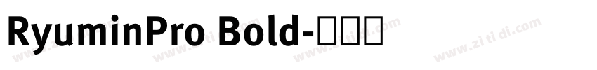 RyuminPro Bold字体转换
